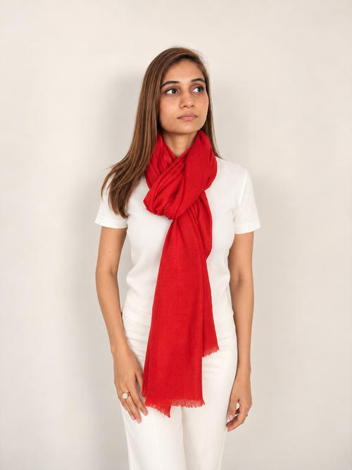 Unisex Woven Cashmere Scarf Scarlett