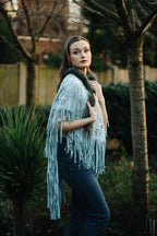 Laser Cut Wrap in Sky Blue