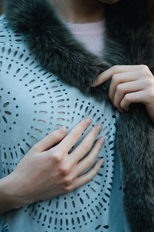 Laser Cut Wrap in Sky Blue