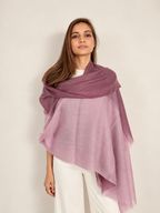 Unisex Woven Ombré Cashmere Scarf Soft Purple - Dusty Pink
