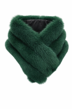 Emerald Recycled Fur Wrap