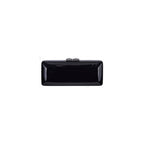 Polished Black Clutch with Swarovski Crystal Clasps