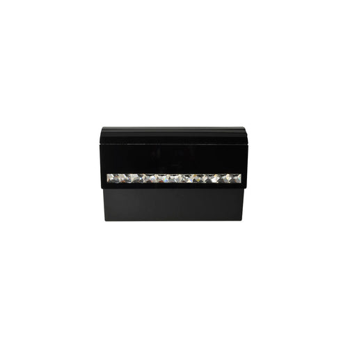 Rectangular Black Clutch with Silver Embellishments