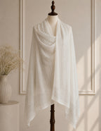 Embellished Cashmere Ivory Crystals Trim