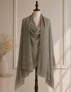 Embellished Cashmere Toosh Golden Beads Trim