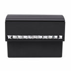 Rectangular Noir Clutch with Silver Embellishments