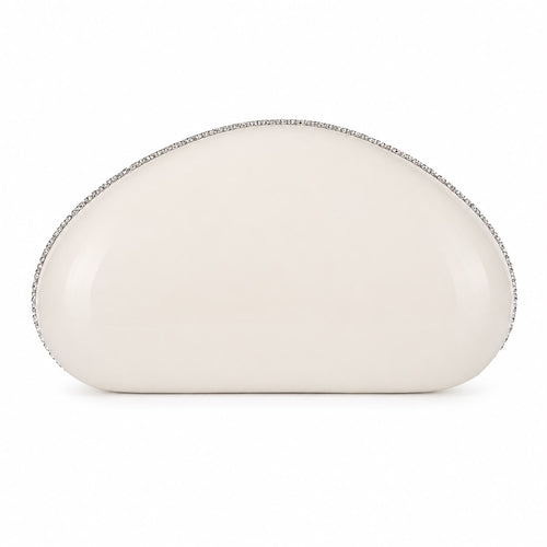 Pearl White Clutch with Swarovski Embellishments