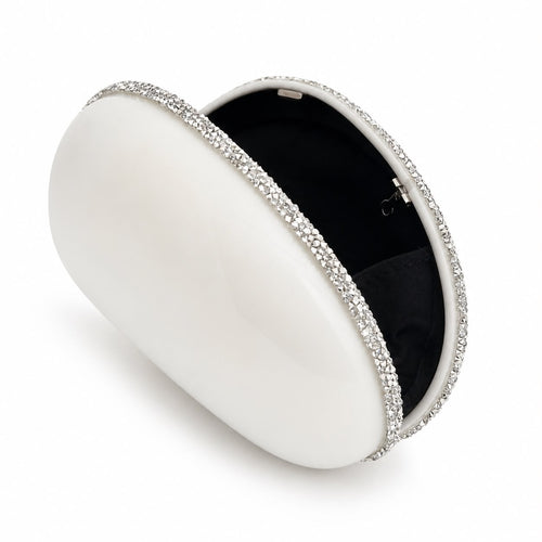 Pearl White Clutch with Swarovski Embellishments
