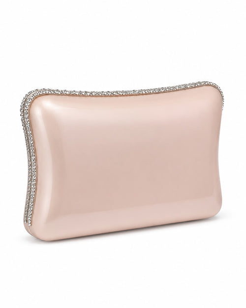 Blush Contour Box Clutch with Swarovski Crystals
