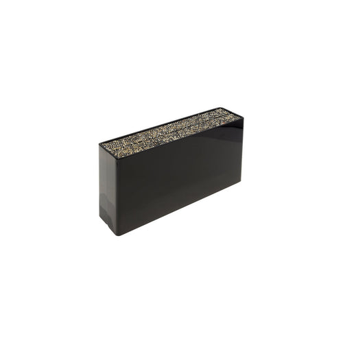 Black Box Clutch with Swarovski Crystals on Top