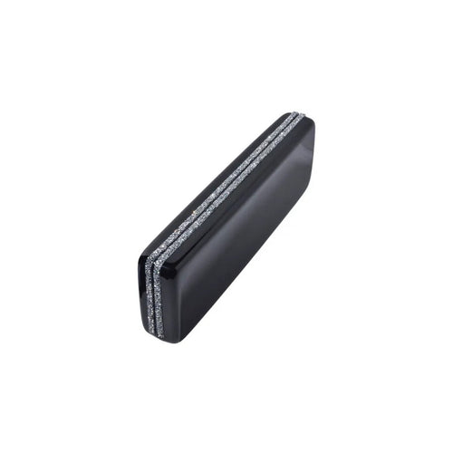 Long Black Clutch with Swarovski Embellishments