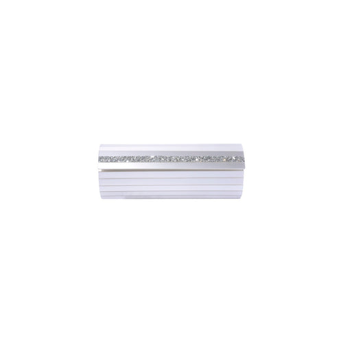White Clutch with Swarovski Embellishments