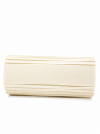 Ivory Polished Hard Shell Clutch