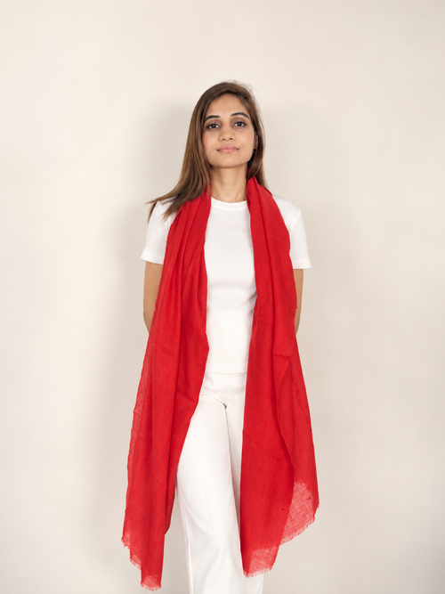 Unisex Woven Cashmere Scarf Scarlett