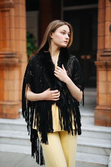 Laser Cut Wrap in Black