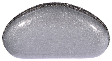 Silver Glitter Clutch with Swarovski Embellishments