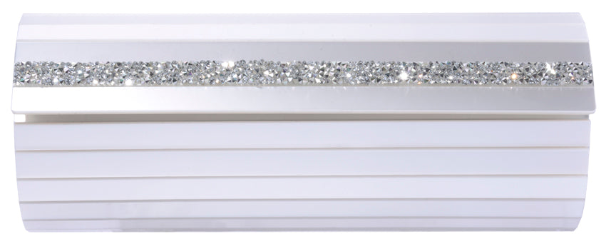 White Clutch with Swarovski Embellishments