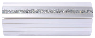 White Clutch with Swarovski Embellishments