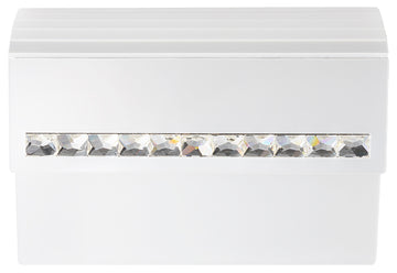 Rectangular White Clutch with Silver Embellishments