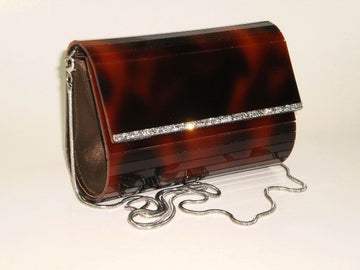 Burgundy Sling Bag and Clutch embellished with Fine Crystals