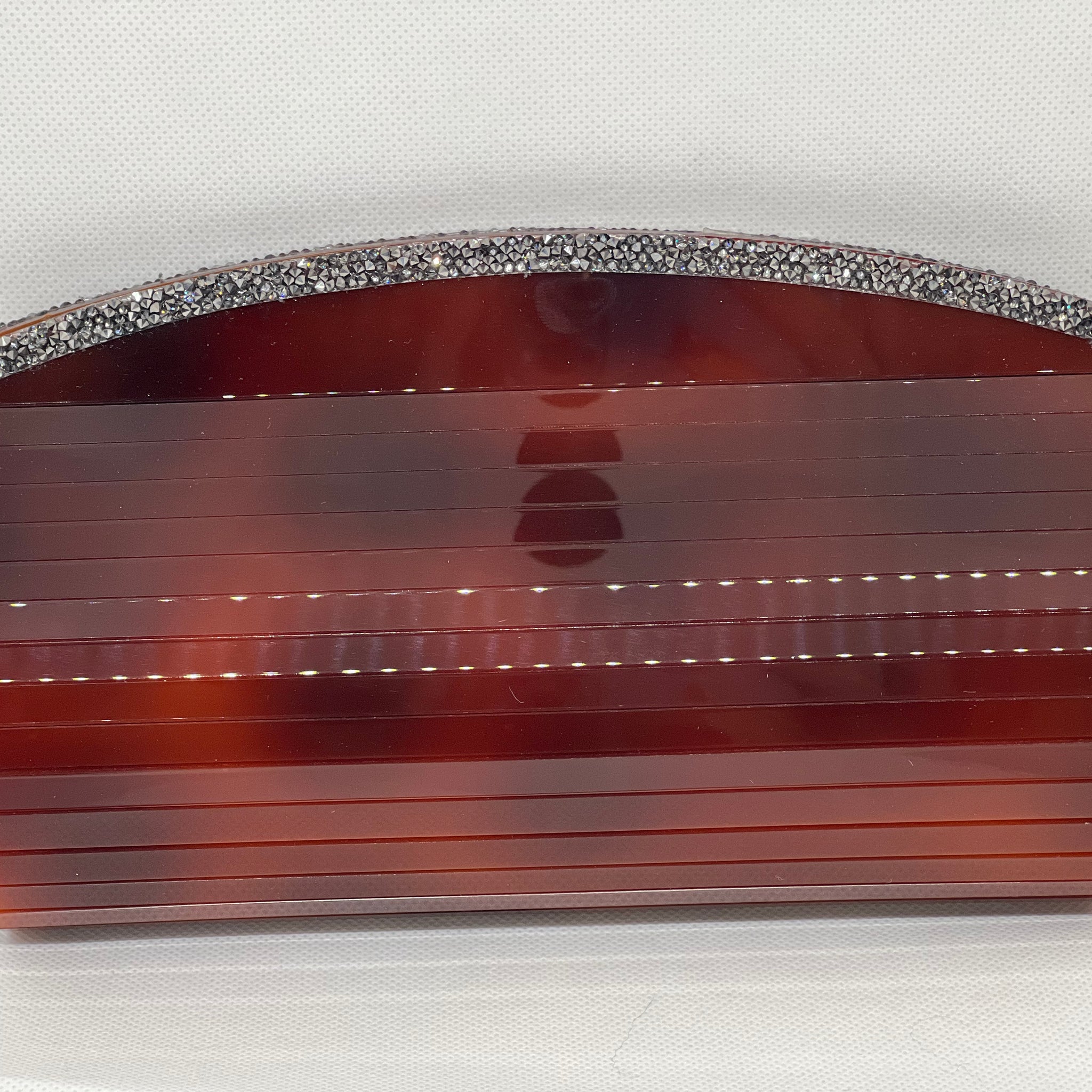 Burgundy Sling and Clutch with Swarovski Crystal Detailing