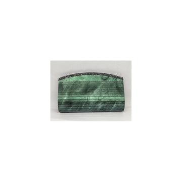 Greenish Sling and Clutch with Swarovski Crystal Detailing