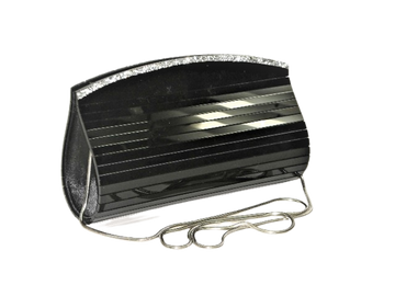 Black Sling and Clutch with Swarovski Crystal Detailing