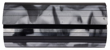 Grey Polished Hard Shell Clutch