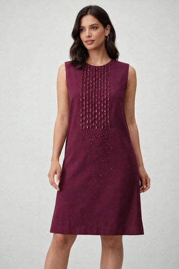 Matrix Dress - Burgundy