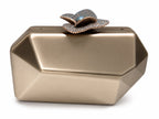 Gold Clutch with 3D  flower deco on top