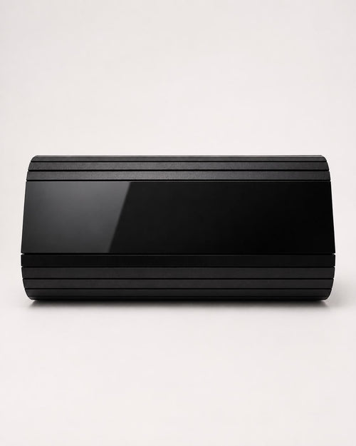 Noir Polished Hard Shell Clutch