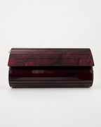 Wine Polished Hard Shell Clutch