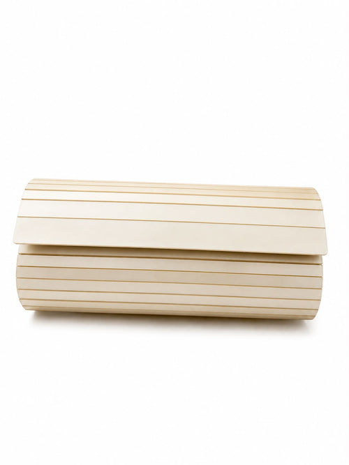 Champagne Polished Hard Shell Clutch