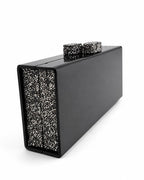 Noir Box Clutch with Swarovski Crystal Clasps