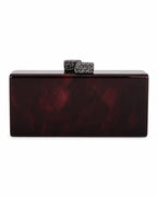 Wine Box Clutch with Swarovski Crystal Clasps