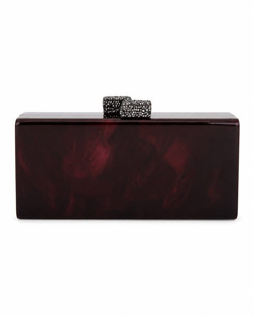 Wine Box Clutch with Swarovski Crystal Clasps