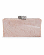 Blush Box Clutch with Swarovski Crystal Clasps