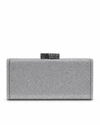 Crystal Silver Box Clutch with Swarovski Crystal Clasps