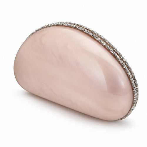 Blush Clutch with Swarovski Embellishments