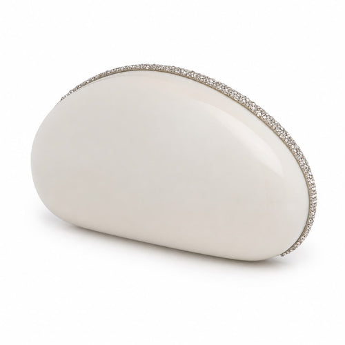Pearl White Clutch with Swarovski Embellishments