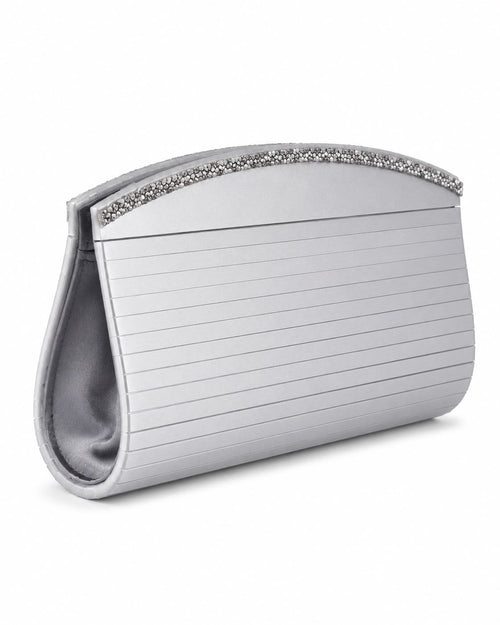 Dove Grey Sling and Clutch with Swarovski Crystal Detailing