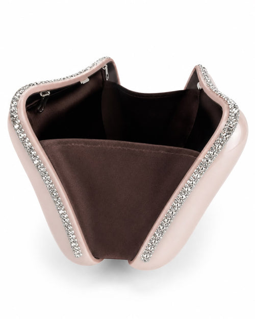 Blush Contour Box Clutch with Swarovski Crystals