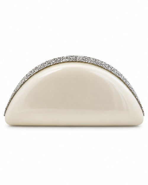 Arc Ivory Clutch with Swarovski Crystal