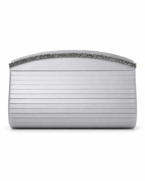 Dove Grey Sling and Clutch with Swarovski Crystal Detailing