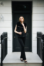 Faux Fur Embellished Gilet in Black