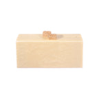 Ivory Box Clutch with Swarovski Crystal Clasps