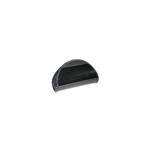 Half Oval Black Clutch with Swarovski Crystals