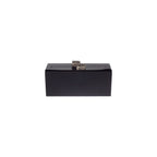 Black Box Clutch with Swarovski Crystal Clasps
