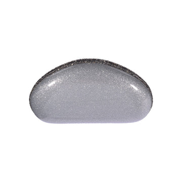 Silver Glitter Clutch with Swarovski Embellishments