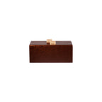 Burgundy Box Clutch with Swarovski Crystal Clasps